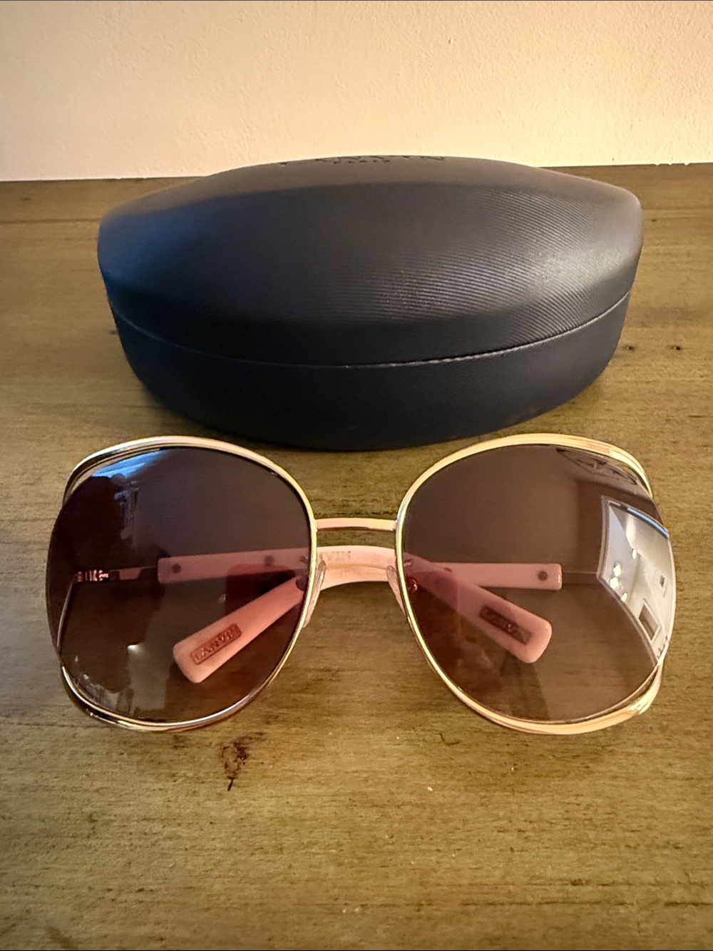 Women’s Authentic Lanvin gold Frame Sunglasses brown lens